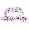 Amerikansk Independence Day Bows Headband Baby Star Arrow Print Turban Stretch Knotted Hairbands Kids Hair Tillbehör