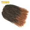 TOMO Crochets Braids Mali Bob Ombre Braiding Hair Synthetic Afro Kinky Curly Hair Extension Mixed Black Purple Brown Curly Crochet9393520