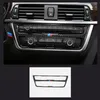 Kolfiberbil Styling Klistermärke Luftkonditionering CD-panel Dekorativ täckning Trim Tillbehör för BMW 3 4 Serie 3GT F30 F31 F32 F34