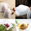 100 unids/pack bolsitas de té 5,5x7 CM Bolsas de té vacías perfumadas con papel de filtro de sellado de cuerda para Bolsas de té sueltas de hierbas c392