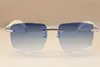 رائعة بيضاء بوفالو قرن النظارات الشمسية مصممة العلامة التجارية مصمم الأزياء الفاخرة على شكل نظارة شمسية بلا جدوى للرجال نساء 8300816 مع origi7687124