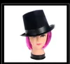Retro klassisk svart topp hatt magisk hatt abraham lincoln hattar masquerade party klä upp halloween tillbehör hög svart filt hatt för män kvinnor