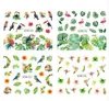 12 stks Designs Water Nail Decals Sticker Zomer Jungle Flamingo Parrot Flora Watermark Nail Decoration Wraps Manicure