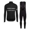 Uomini Rapha Cycling Jerseys Set Set maniche lunghe Bike Wear Bib Comfortable Traspibile New Racing Suit Bib Pants Set S21022724