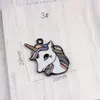 Ny Ankomst Unicorn Penda Guldpläterad Gullig Unicorn Series Charms Flytande Emalj Alloy Metal Hängsmycke för Choker Armband Örhängen