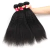 جودة 10A شعر منغولي غير مجبر Afro kinky ملحقات نسج مستقيمة 3pcs الكثير الإيطالية الخشنة Yaki Hush Hair Weft1685453