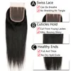 Brazilain Virgin Hair Straight 3 Bundels met 4x4 Sluiting Menselijk Haar Weeft Drie soorten Sluiting Natuurlijke kleur met 26 28 30 lange inch