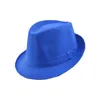 Chapeaux Fedora en coton unisexe pour hommes et femmes, chapeaux à bord avare, 7 couleurs, brillant, fête en Club, Hip-Hop, Jazz, danse, casquettes