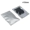 100個クリア/シルバーマイラーホイルジッパーロック包装袋の再封印可能なアルミホイルマイラーフードグレード貯蔵袋サンプルプレゼント