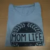 T-shirt donna estate moda Europa e America Vita mamma Stampa lettera T-shirt senza maniche Famale Top Tees Taglia 2XL 6 colori