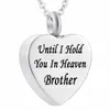 Heart Cremation Urn Ketting Memorial Keepsake Sieraden - Gegraveerd totdat ik je in de hemel vasthoud (vader en mama)