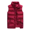 6XL Plus Size Giacca senza maniche Gilet da uomo 2018 Nuove donne solide Gilet imbottito in cotone Cappotto invernale Casual Gilet maschile Zipper263n