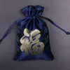 Pas cher Chine Fu Heureux Petit Cadeau De Noël Sacs pour Sac De Bonbons Tissu De Soie Cordon De Mariage Fête D'anniversaire Faveur Sacs Emballage 50pcs / lot