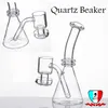 Quartz Beaker 5 '' Hookahs Rökning Tillbehör med TERP Vakuum Quartz Banger Mini Vattenrör Glas Bong DAB Riggar
