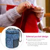 Grande taille Cylindre Crochet Crochet Sac De Rangement Fil De Laine Sac De Rangement Fourre-Tout Organisateur Pour Tricoter Et Tricoter Polyester 600D