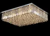 Modern minimalist fashion LED Ceiling Lights rectangular crystal living room lamp bedroom lamps