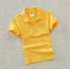Diy crianças manga curta t-shirt kindergarten crianças menino menina pólos pai-criança camisa polo personalizar impressão cor pura camisa de verão top top tees