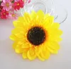 Teste di girasole in plastica artificiale realistiche Decorazioni per feste in casa Puntelli Decorazione Fiori gialli