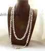 60'' 11mm White Square Freshwater Pearl Necklace