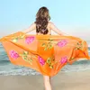 Sciarpe di seta da spiaggia con scialle lungo in georgette moda donna nuove Sciarpe Accessori moda Stampa floreale 200 * 100 cm