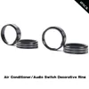 Accessories Air Conditioner & Audio Sound Switch Decorative Ring for Ford F150 XLT 16+ 4PCS