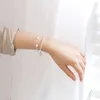 Braccialetti con perline in argento sterling 925 per donna Pulseras semplici braccialetti cavi elastici da 3 mm gioielleria raffinata