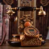 Muyu Willa Europejska Antique Telefon Metalowy Wysokiej jakości Ogród Ogrodowy Moda Kreatywny Retro Telefon Louvre