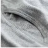 THREEGUN 100% Cotone Inverno Girocollo Caldo Mutandoni Set Per Uomo Ultra-Morbido Tinta Unita Sottile Biancheria Intima Termica Pigiama da Uomo