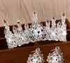 Bijoux de mariée, accessoires pour robe de mariée, couronne de glaçons en cristal, en alliage de cheveux, ornements de cheveux de reine