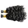 10quot26quot brasileiro onda encaracolado extensões de cabelo humano eu ponta extensões de cabelo humano 100g 100s cola fusão queratina vara ponta h1733442