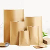 20 * 30cmflat Flat Kraft Paper Inner Aluminium Plating Tre-sidig Seal Gifts Snacks Tea Fukt och Korrosionsskydd Försegling Vakuumväska.