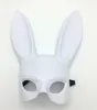 New Halloween Adult Rabbit Mask Masquerade Black White Bunny Long Ears Mask Carnival Costume Party Mask Cosplay Props For Women Man