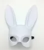 Nouveau Halloween adulte lapin masque mascarade noir blanc lapin longues oreilles masque carnaval Costume fête masque Cosplay accessoires pour femmes homme