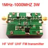Freeshipping 1MHz-1000MHz 35dB 3W HF VHF UHF FM-sändare Bredband RF-förstärkare för skinkradio