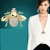 European And American Big Cute Bee Brooch CZ Brooch Pin Collar Cardigan Dress Female Jewelry Brooches For Wedding Bouquets