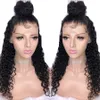 360 Koronkowa Czołowa peruka Naturalne Głębokie Kręcone Brazylijski Remy Ludziemy Ludzie Włosów Peruki z Baby Włosy Dla Kobiet 16 cali Diva 130%