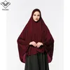 Islamic Hijab Short Abayas for Women Muslim Turkish Islamic Clothing with Head Cover Headscarf Women's Loose Robe top quality Islam hijab