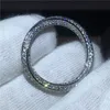 Cross Jewelry lovers 925 Sterling silver ring Pave setting 5A Zircon Cz stone Engagement wedding band rings for women bridal