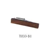 Brand new high grade wooden tie clip personality pattern printed wood tie clip alloy zebra wood