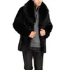 Großhandel - 2017 Winter Herbst Männer Frauen Unisex Kunstleder Solide Hochwertige Mode Warme Künstliche Pelzmantel Winterjacke 2017