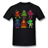 T-shirt robot da uomo di lusso in cotone 100% T-shirt da uomo O-Collo arancione T-shirt manica corta S-6XL T-shirt geek