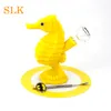 5 "Collectible Silicone Tobacco Pipe With Glass Slide Bowl Seahorse Shape Silicone Bongs Glass Vattenrör Dab Rigs Glass Water Bong