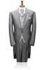 - индивидуальный дизайн остроконечный лацкан уголь фрак мужчины партия женихов костюмы в свадебные смокинги (куртка+брюки+галстук+жилет) нет; 294