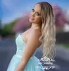 Baby Blue Lace Tulle Short Homecoming Dresses Sweetheart Beaded Ribbon Sash Knee Length Backless Short Party Dresses Cute Prom Dresses