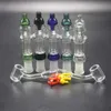 Csyc nc015 kit para fumar 10mm 14mm mini tubo de filtro de vidro com clipe de plástico para unhas de quartzo banger