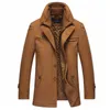 Nieuwe Winter Warm Jas Mannen Casual Slim Fit Jas Dikke Windbreaker Wollen Overjas Palto Jaket Heren Trench Peacoat Jassen 5XL