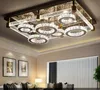 Modern Simplified Rectangular LED Ceiling Light Bubble Column Crystal Living Room Lamps Remote Control Dimming Restaurant Bedroom Lights