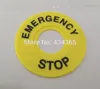 10pcs ID22mm outer diameter 60mm Yellow Plastic Emergency Stop Switch Warning Ring pushbutton panel labels frame sign