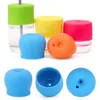 BPA Free Grade Soft Silicone Straw Sippy Locks För Baby Cup Mjölk Mugg Silikonkopp Skydd med läckage