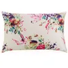 Ny Gratis Frakt 100% Natur Mulberry Floral Silk PillowCase Zipper Pillowcases Pillow Case för hälsosam Standard Queen King